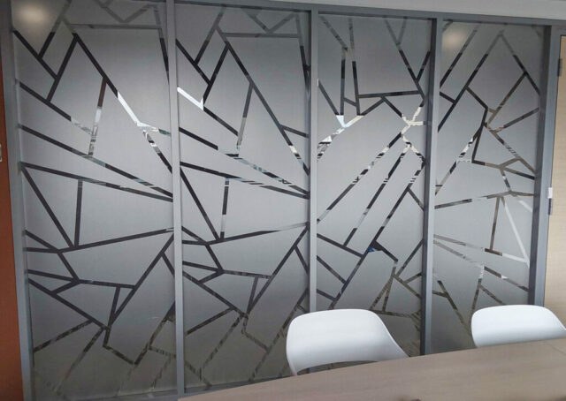 Décor en adhésif dépoli